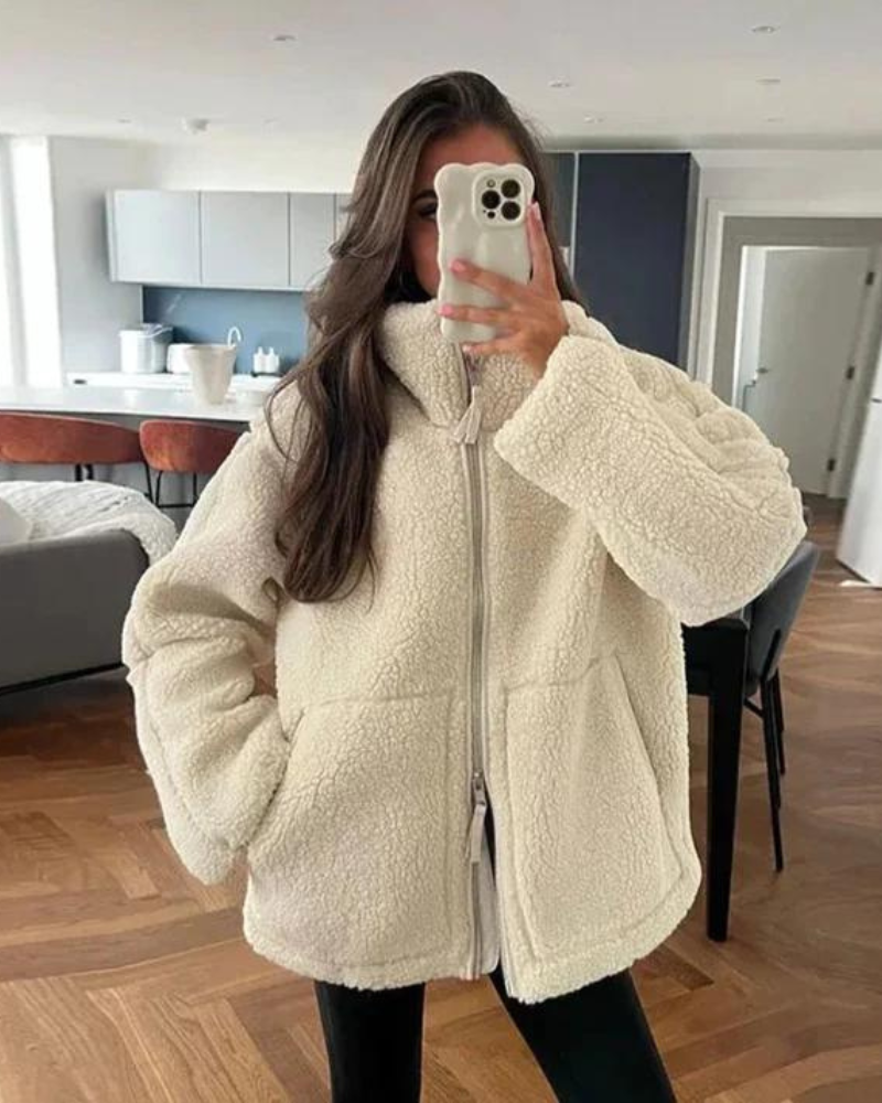 Veste Teddy Femme Chaude et Douillette