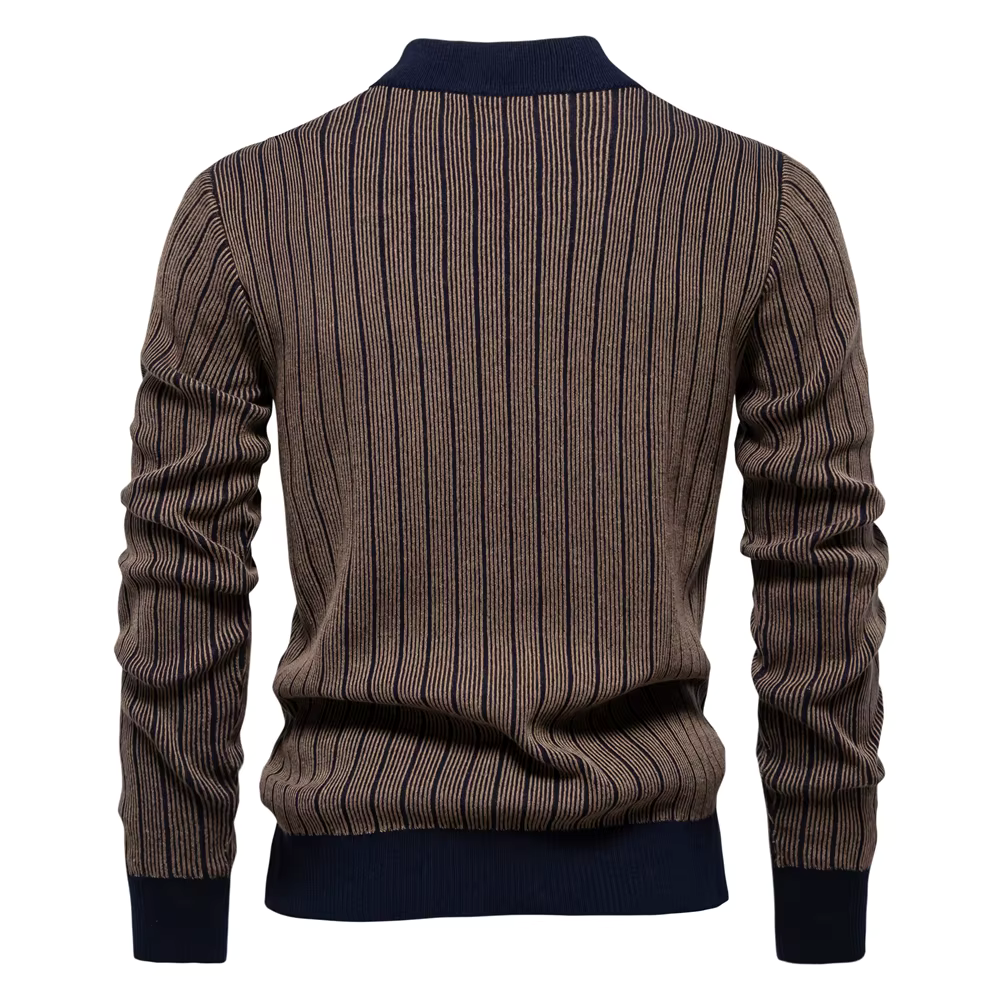 Stilvolle Streifenpullover für Damen Winter - IdealeKleiden