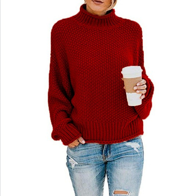 Pull-over femme en grosse maille doux et confortable