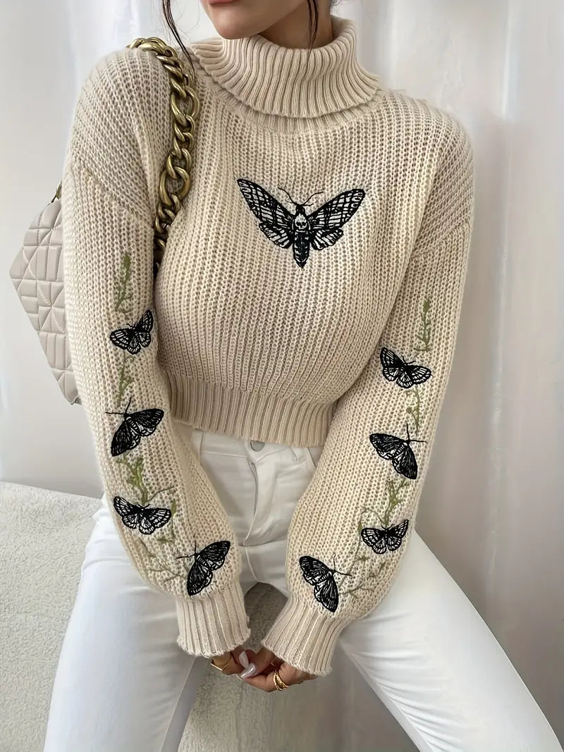 Pull élégant pour femme Motif papillon