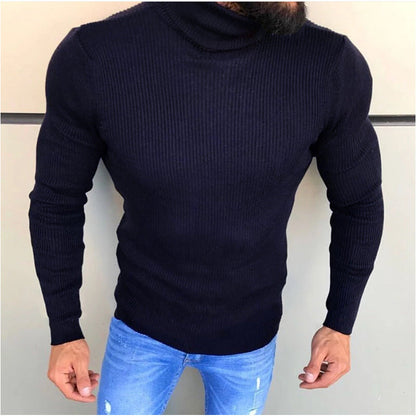 Pull en tricot pour homme col roulé Design élégant