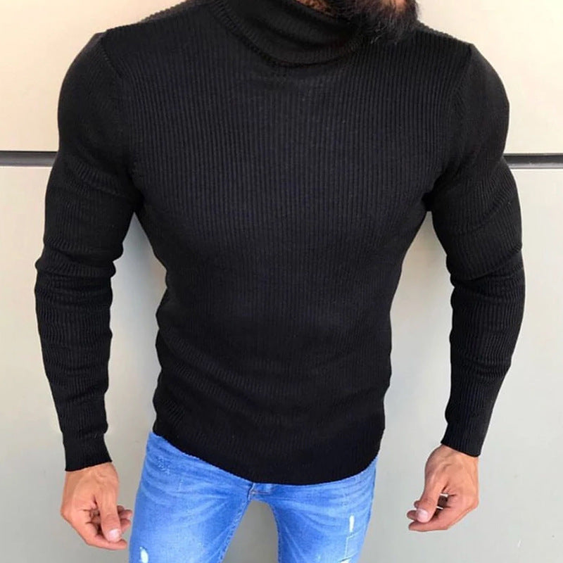 Pull en tricot pour homme col roulé Design élégant