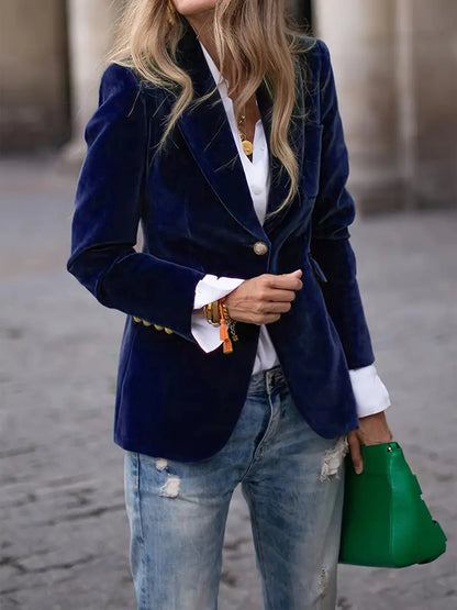 Veste élégante pour femme en velours aspect
