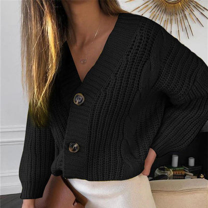Cardigan grosse maille pour femme, motif torsadé moderne