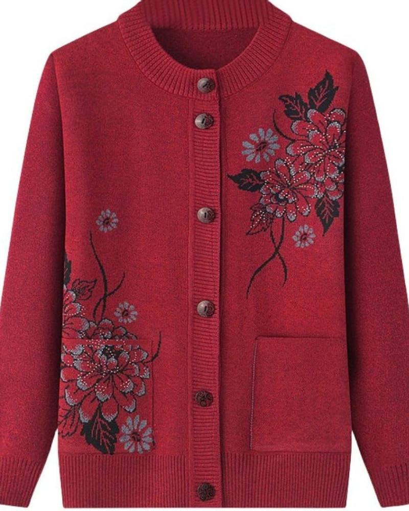 Gilet femme à motif floral