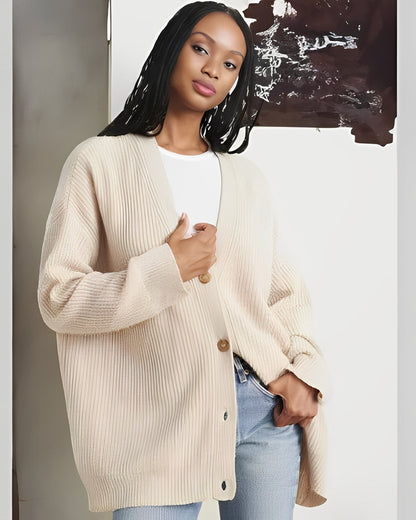 Cardigan oversize doux pour femme en cachemire de qualité