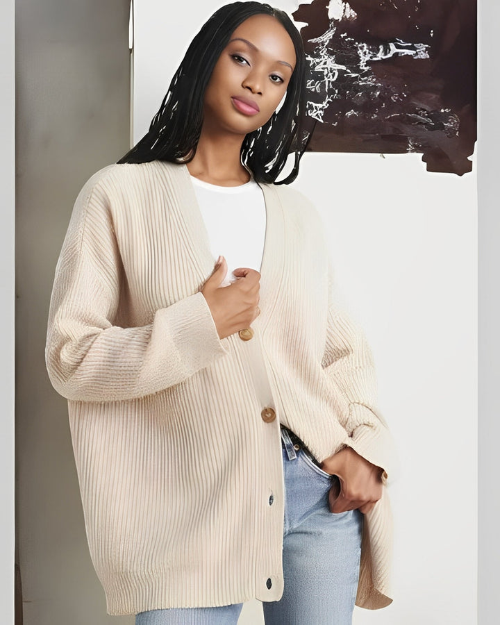 Cardigan oversize doux pour femme en cachemire de qualité