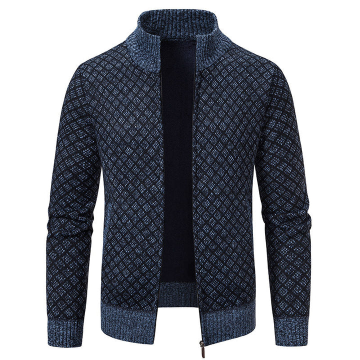 Veste à carreaux pour homme col haut moderne