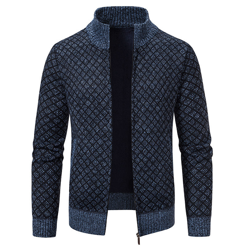 Veste de costume homme élégante à carreaux et fermeture éclair