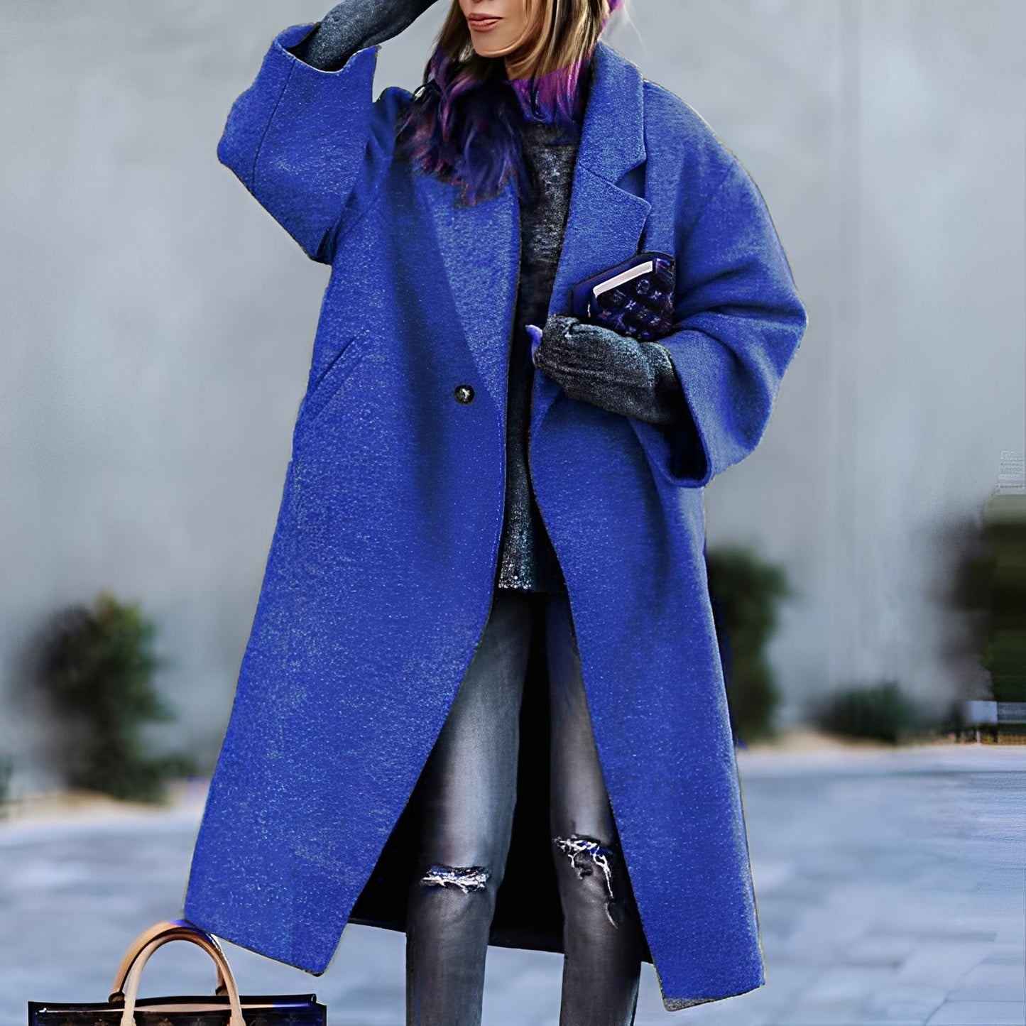 Manteau féminin élégant, classique et ample