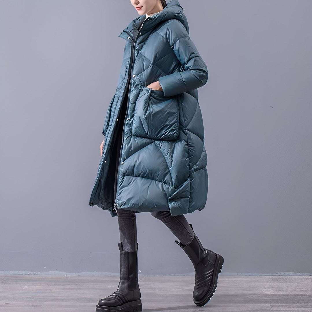 Manteau à capuche Femme Grandes poches Confortable