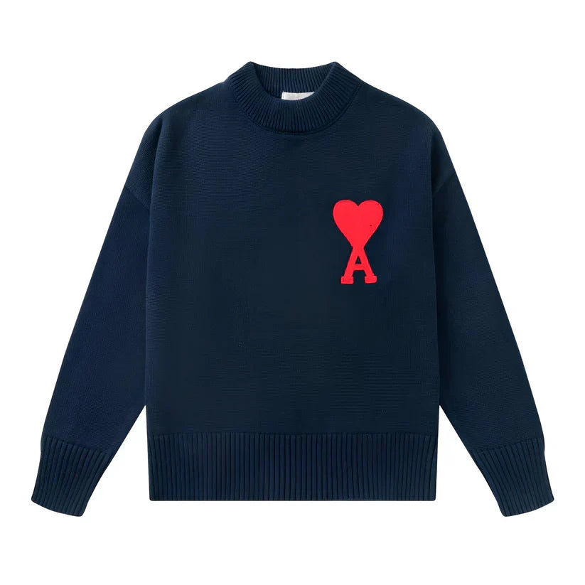 Pull brodé simple homme