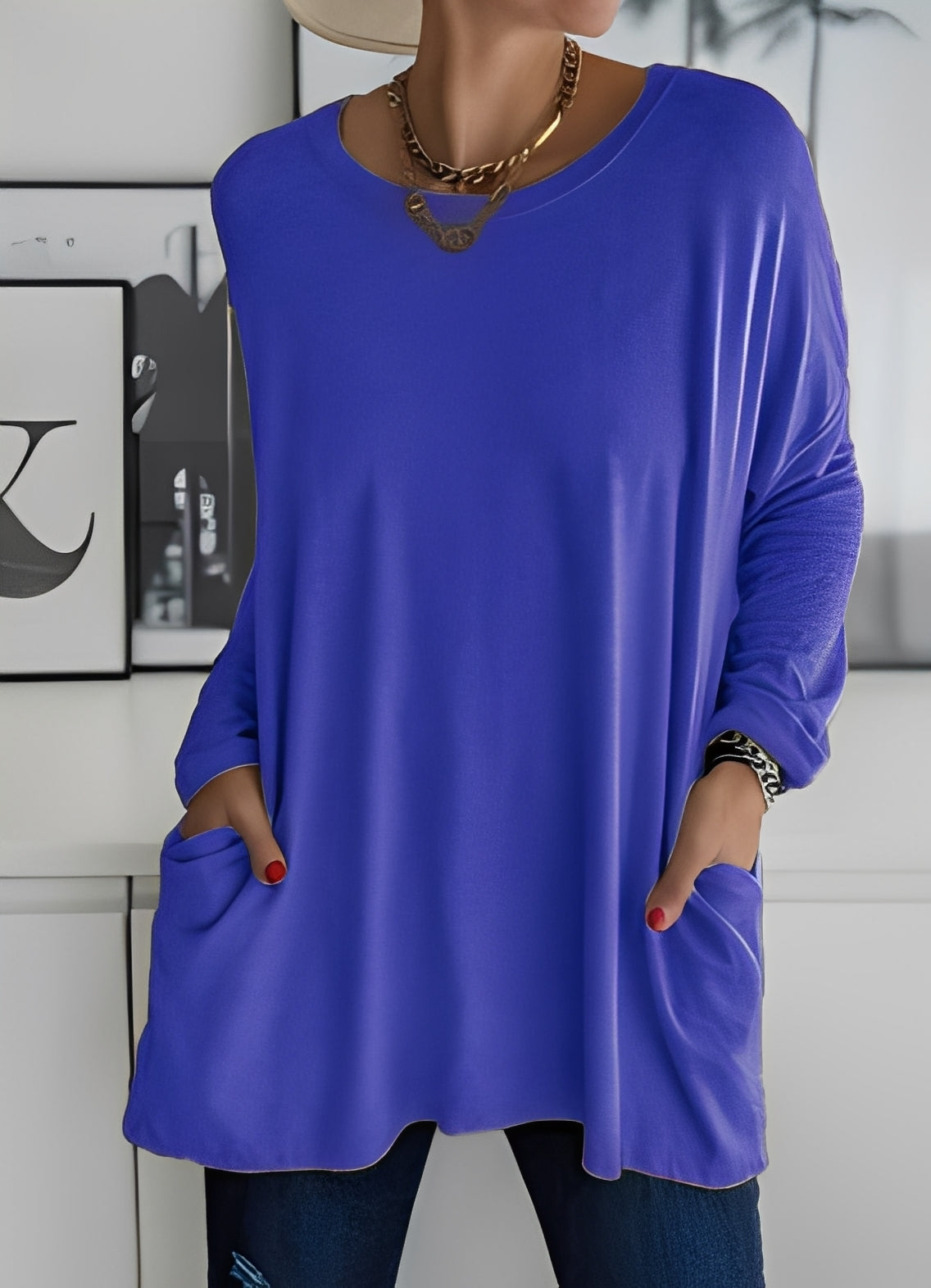 Pull pour femmes Décontracté Ample Moderne