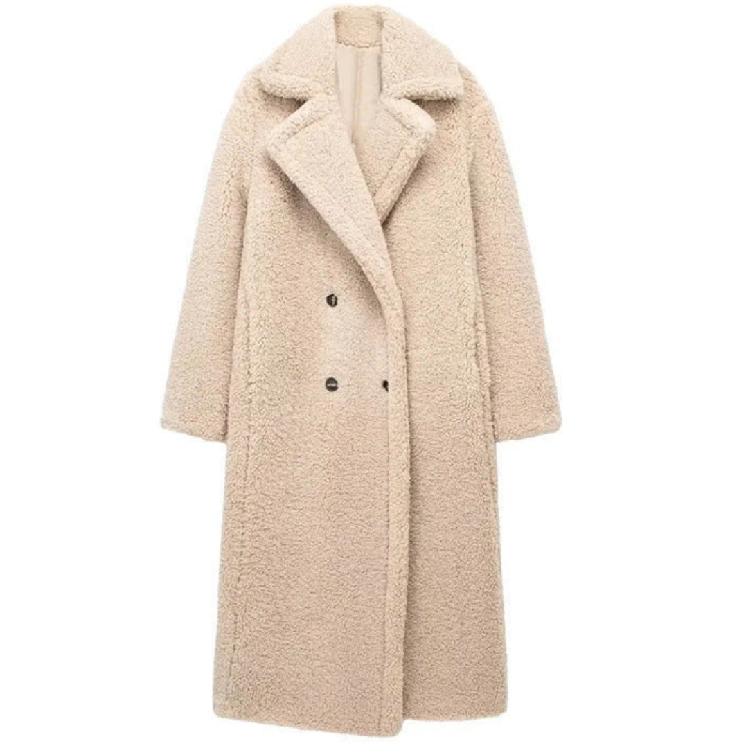 Trench-coat long élégant et chaud pour femme