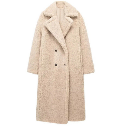 Trench-coat long élégant et chaud pour femme
