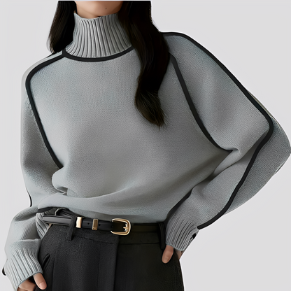 Col roulé élégant pour femme, style décontracté
