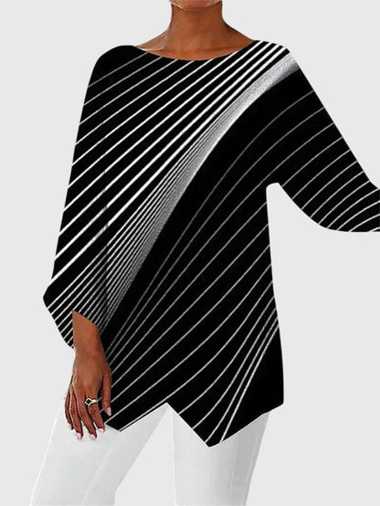 Haut à manches longues pour femmes, motif papillon