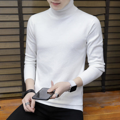 Pull pour homme col montant élégant tricot