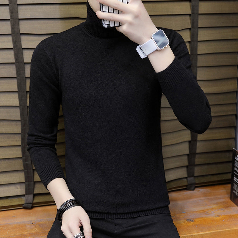 Pull pour homme col montant élégant tricot