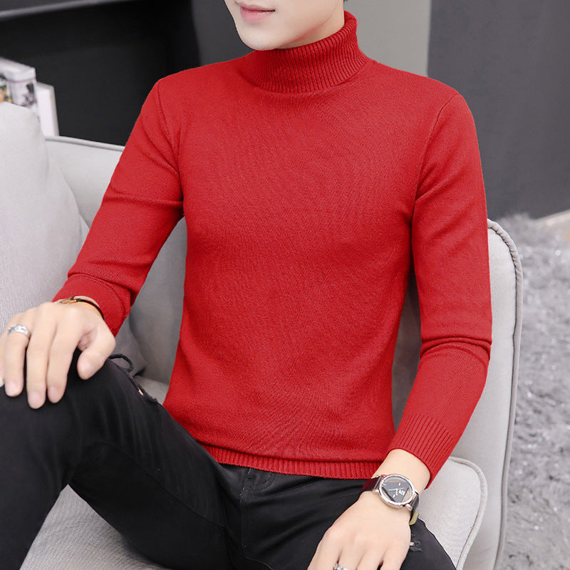Pull pour homme col montant élégant tricot