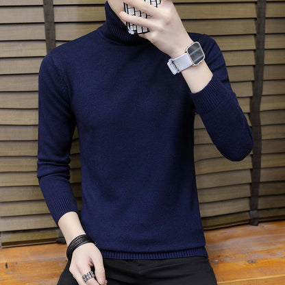 Pull pour homme col montant élégant tricot
