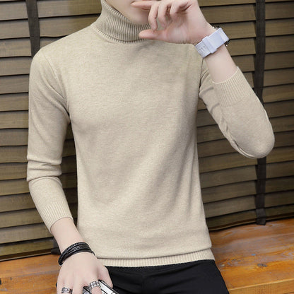 Pull pour homme col montant élégant tricot