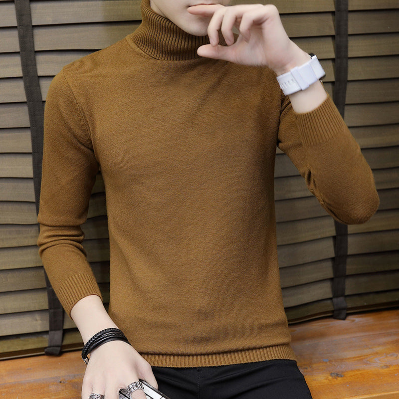 Pull pour homme col montant élégant tricot