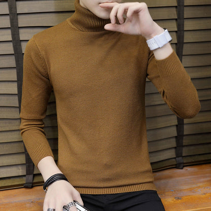 Pull pour homme col montant élégant tricot