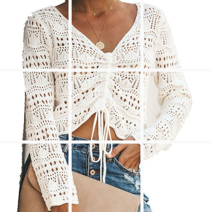 Cardigan Femme Léger Estival Motif Ajoure