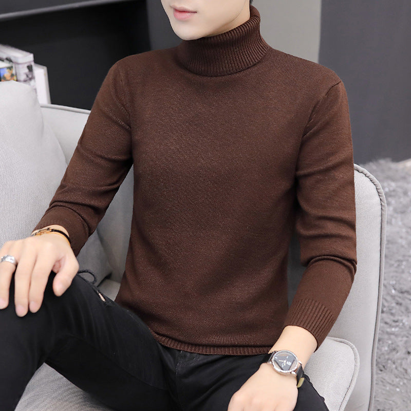 Pull pour homme col montant élégant tricot
