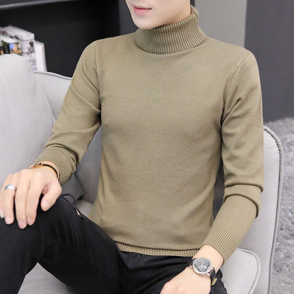 Pull pour homme col montant élégant tricot