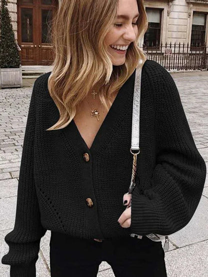 Gilet pour femme avec motif ajouré et manches bouffantes