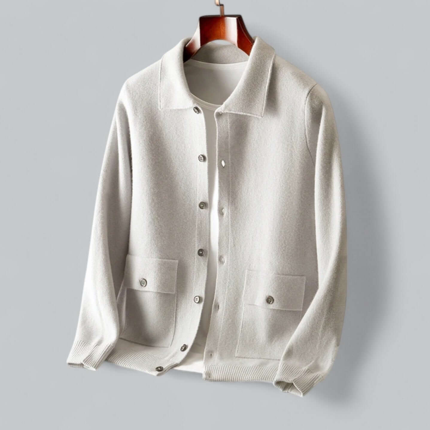 Cardigan homme en cachemire, coupe moderne, noir