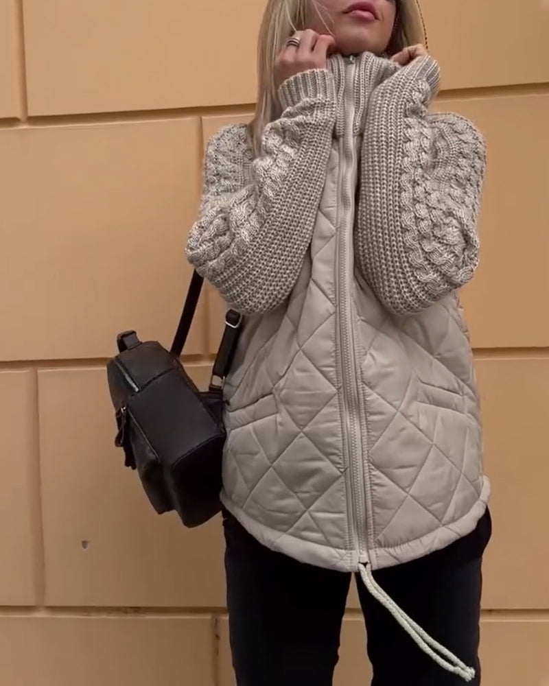 Manteau d'hiver femme Col zippé