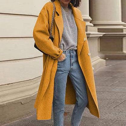 Manteau long élégant et polyvalent pour femme
