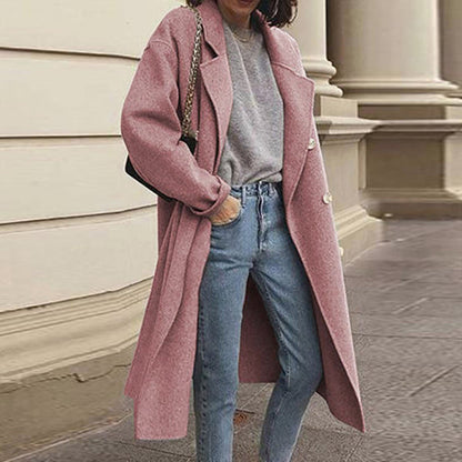 Manteau élégant pour femme, long et polyvalent