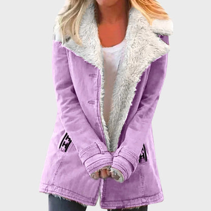 Parka d'hiver doublé en fausse fourrure d'agneau