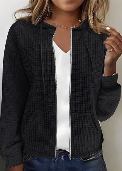 Cardigan femme mode capuche poches