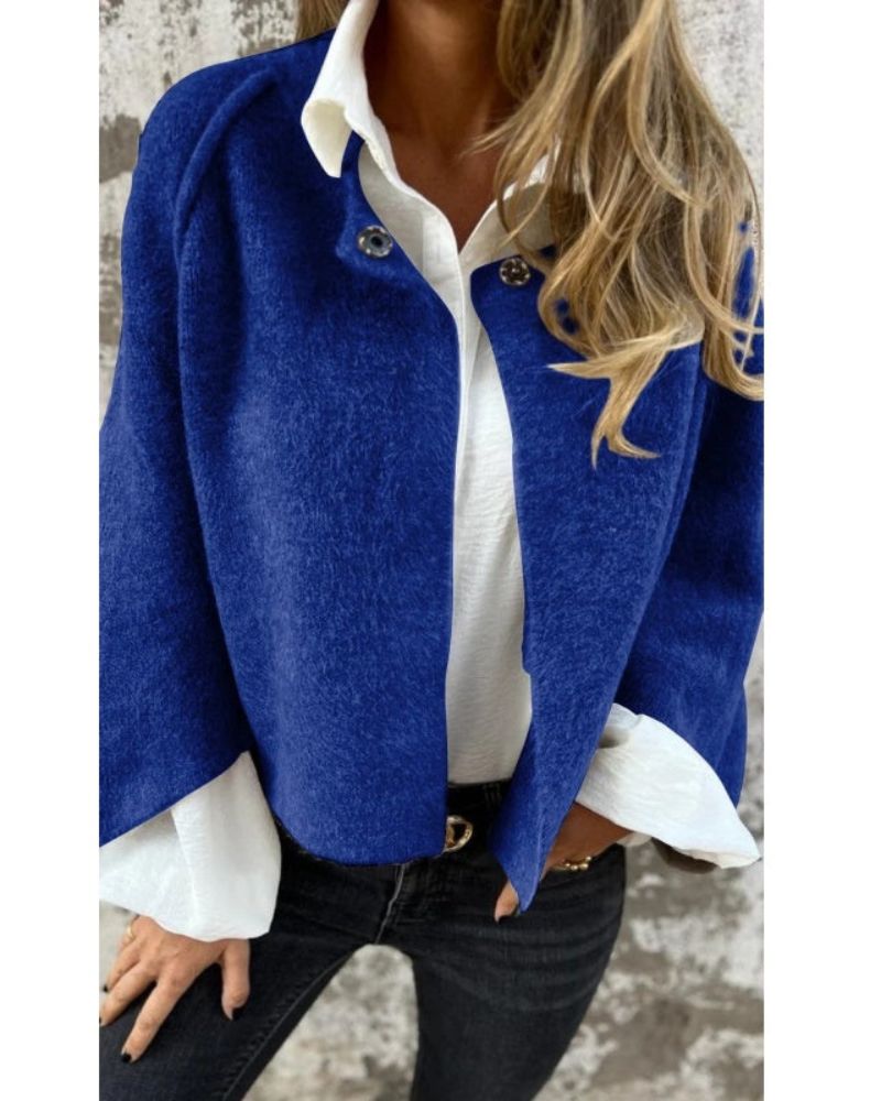 Veste élégante en laine pour femme, design de luxe