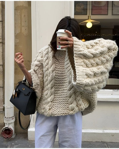 Grandes tailles Pull confortable tricoté