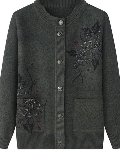 Gilet femme à motif floral