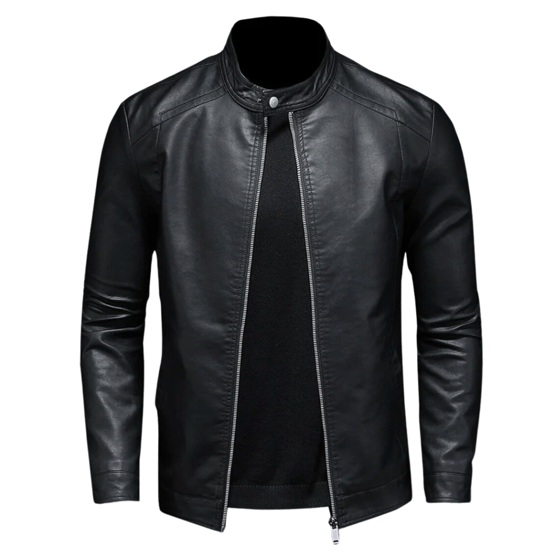 Blouson en cuir élégant pour homme style motard
