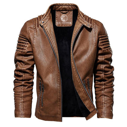 Veste en cuir élégante, robuste, pour l'extérieur