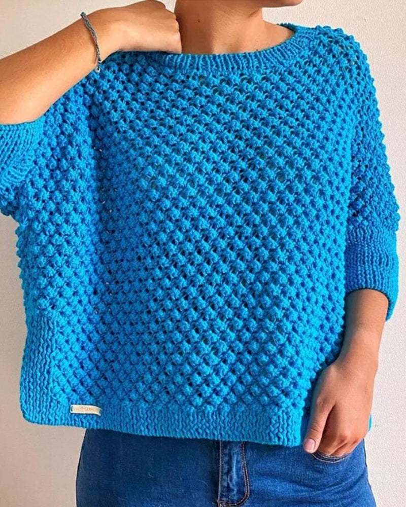 Pull décontracté col rond élégant pour femme