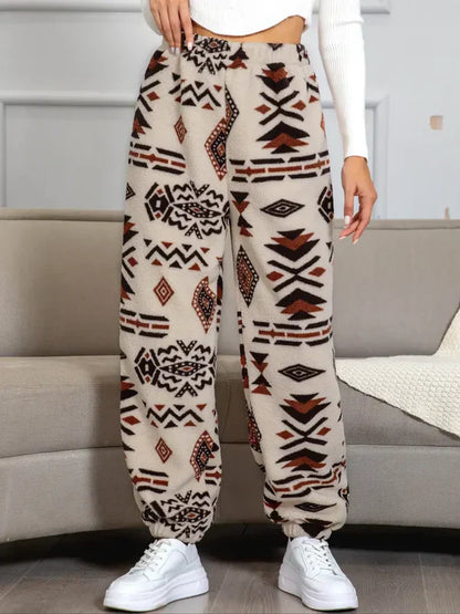 Pantalon de jogging confortable motif aztèque tendance