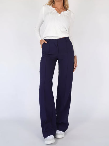 Pantalon femme élégant coupe droite