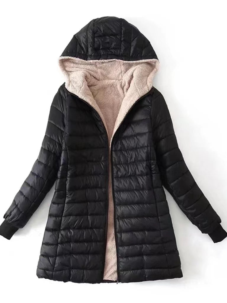 Kapuzenmantel Damen Modern Sportlich - IdealeKleiden