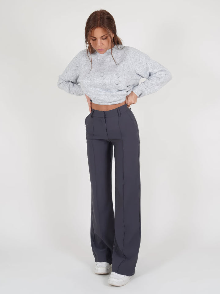 Pantalon femme élégant coupe droite