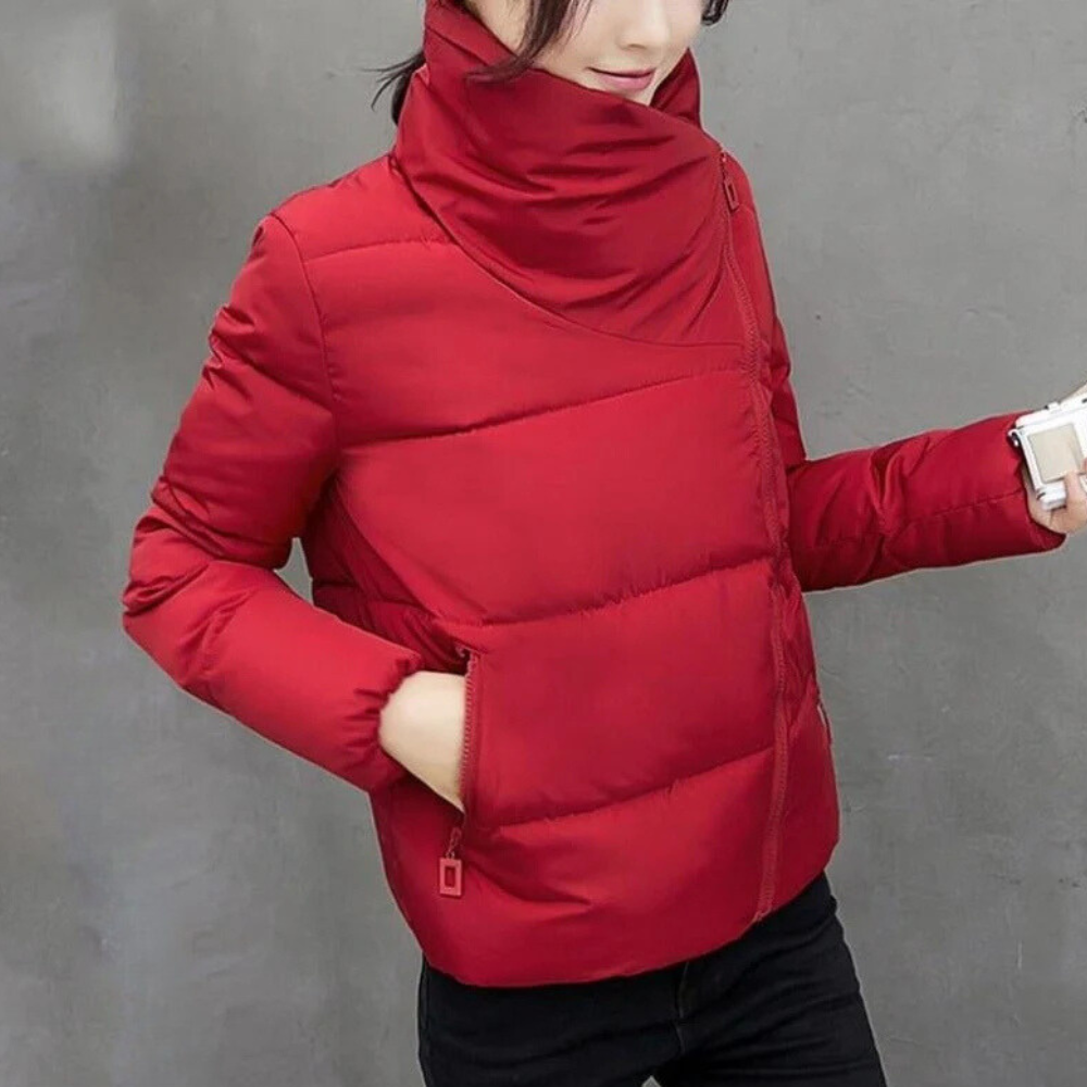 Blouson d'hiver stylé pour femme, chaud et brillant