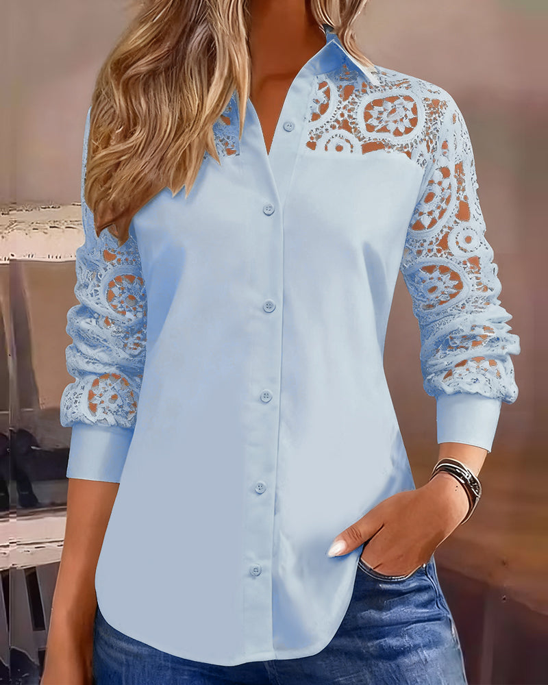 Robe élégante Femme Unie Dentelle Patchwork